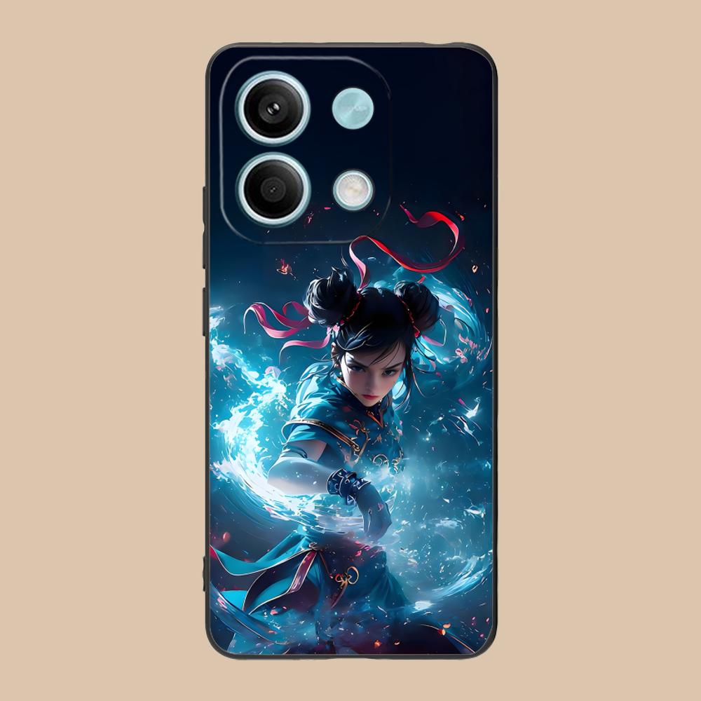 Чехол для телефона Street Fighter Chunli для POCO M7 M6 M5 M4 M3 X7 X6 X5 X4 X3 Pro GT 5G Цветной Печатный Чехол Мобильные Телефоны Роскошный
