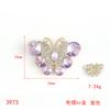 Alloy Stained Glass Butterfly Mocha Drill Disc Butterfly Jewelry Accessories Hair Accessories Bags Accessories