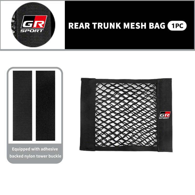 EBSKCS1 Car Styling Trunk Box Storage Bag Mesh Elastic String Net Pocket Organizer Accessories For Toyota Yaris Corolla Rav4 GR Auris