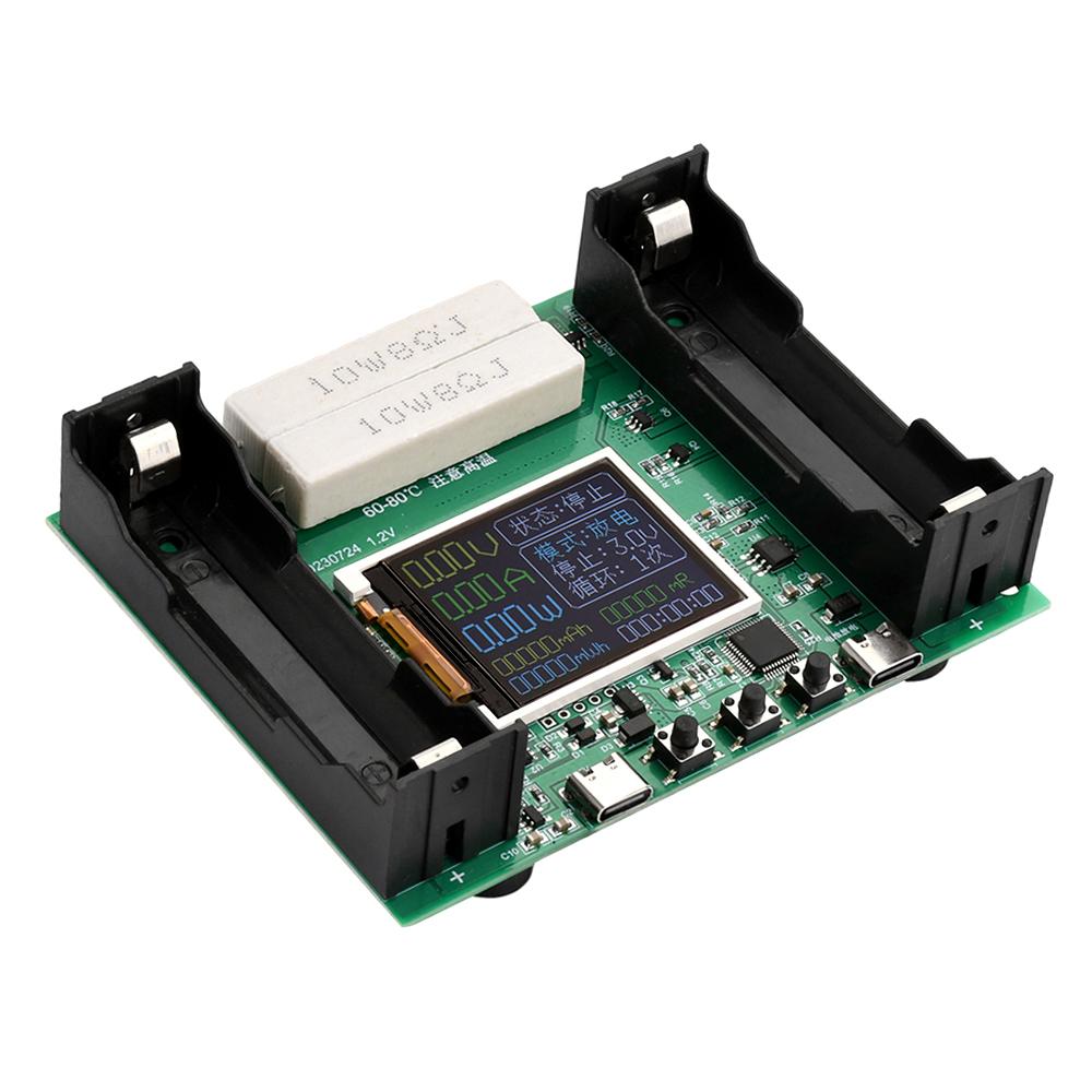 Модуль тестера емкости литиевых аккумуляторов 18650, мАч, МВтч, цифровой детектор мощности аккумулятора, тестер аккумуляторов 18650 Type-C