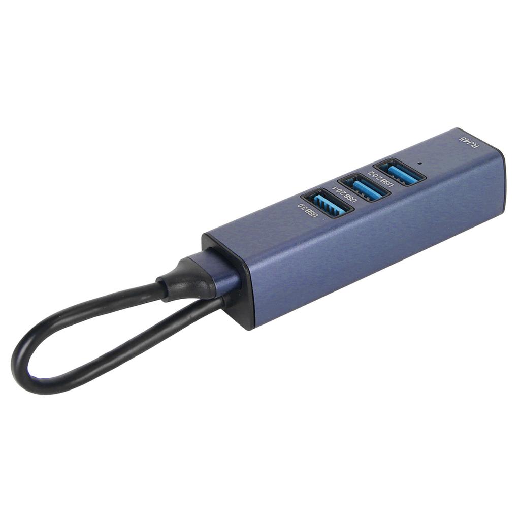 Адаптер USB-Ethernet 4 порта 100 Мбит/с 5 Гбит/с алюминиевый сплав USB 3.0 концентратор для ноутбука настольного компьютера планшета