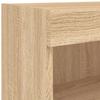 8 piece TV wall unit with LED lights Sonoma oak