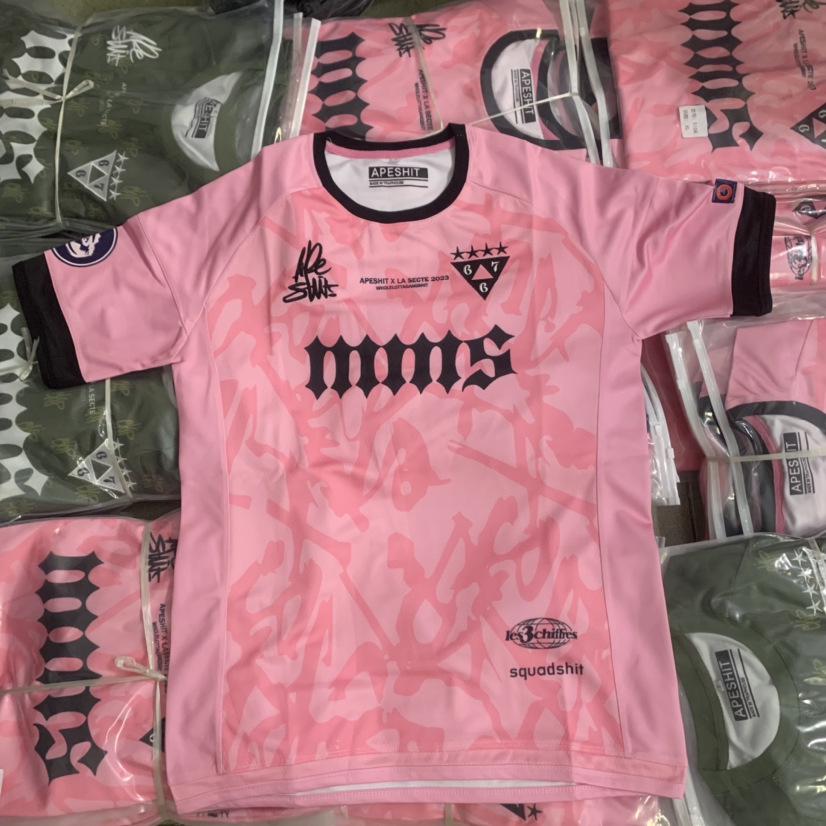 Футболка из джерси с вышивкой Apeshit Hip-Hop Street Fashion