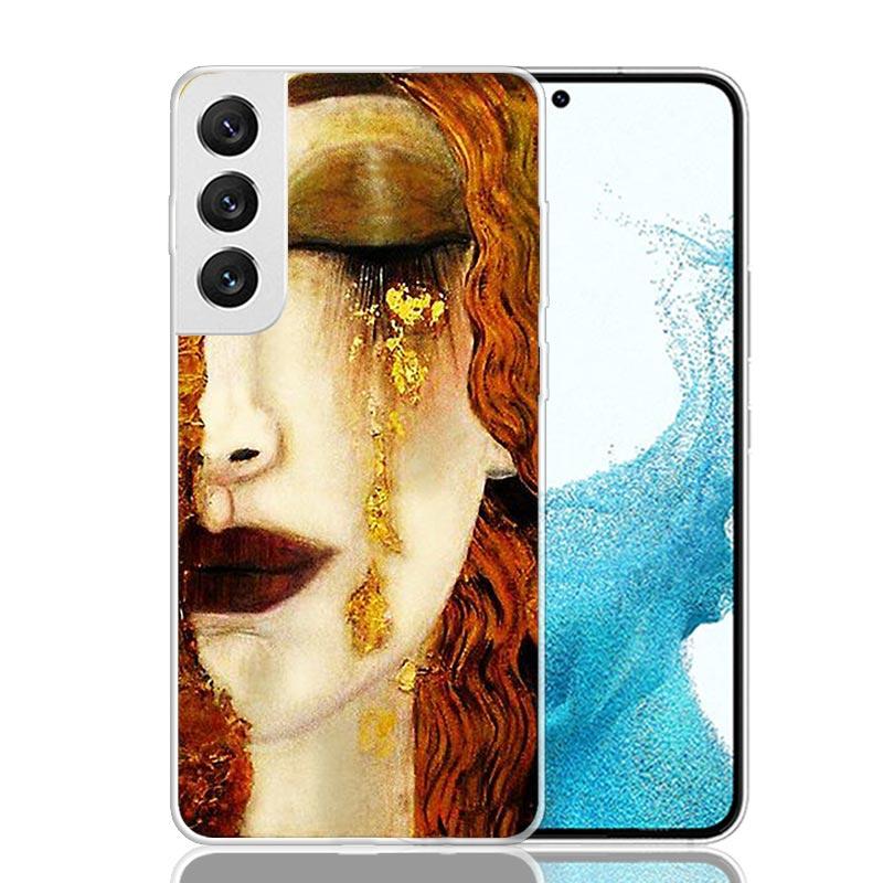 Поцелуй Густава Климта Дизайн Для Чехла Телефона Samsung Galaxy S25 S24 S23 S21 S22 Ultra S10 Plus S20 FE + Корпус Оболочка Coque Чехол