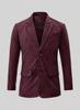 AL KHALID Men's Burgundy Suede Blazer Soft Sheepskin Blazer Handmade Coat Stylish Formal