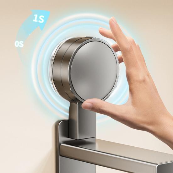 Вращающийся настенный крючок из алюминиевого сплава с присоской, настенный крючок без сверления для хранения кухонных принадлежностей под шкафом