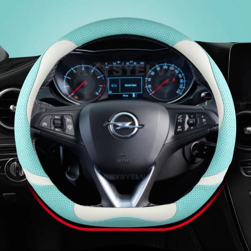 Автомобильный чехол на руль D-образной кожи для Opel Astra 2015-Corsa Combo Mokka 2018-Grandland X Insignia CT