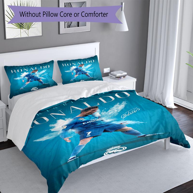 Ronaldo's Prince Neymar's Journey Glory Bedding Set, Breathable Duvet Cover with Pillowcases, Soft Bed Linen for Bedroom Home Decoration, Perfect Fest