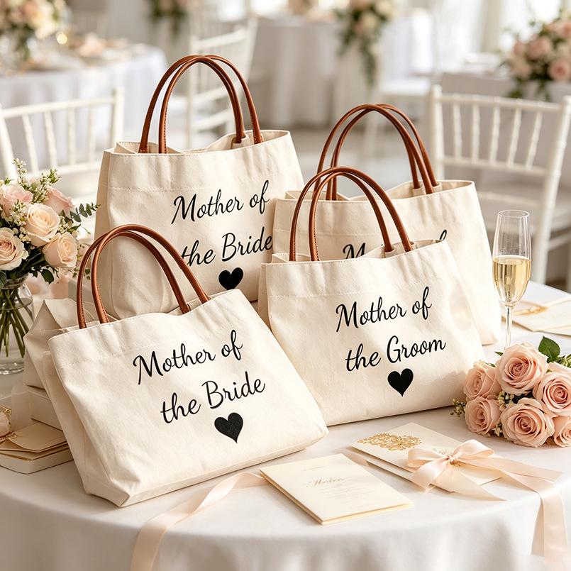 Elegant Canvas Tote Bag for Mother of the Bride or Groom - Wedding Gift