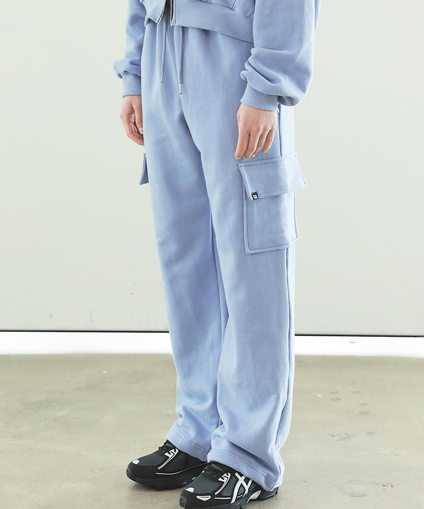 WHEN YOU MOVE Point Logo Cargo Sweatpants Lavender