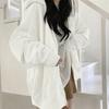 Women Hoodies Harajuku Korean Version Fleece Zip-up Hooded Jacket Female Autumn Winter Oversized Sweatshirts Streetwear