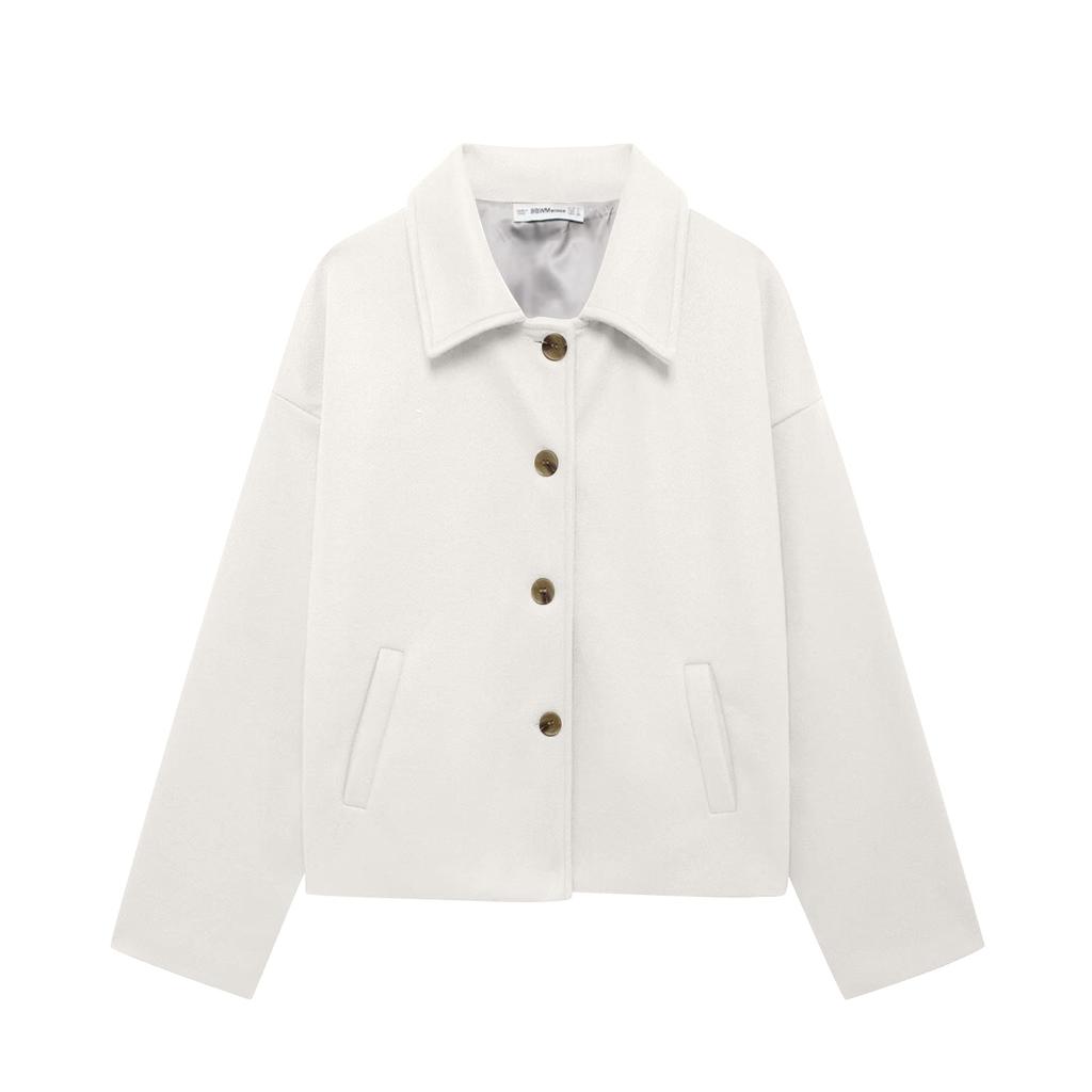 Женская модная повседневная блузка с длинными рукавами на пуговицах, однотонная, куртка куртка куртка