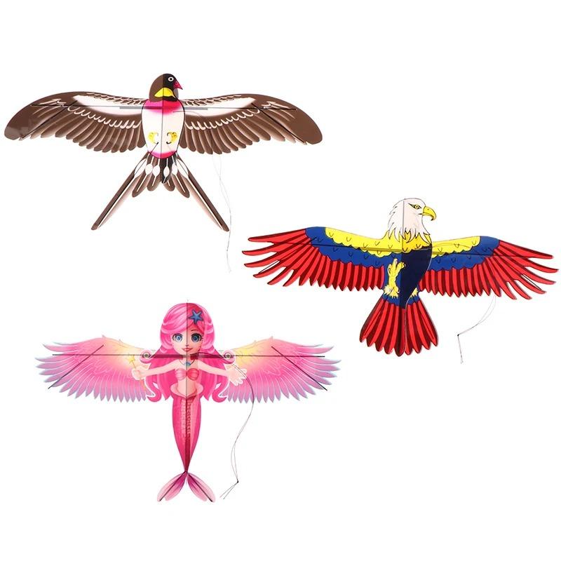 30*20 см Мультяшный детский воздушный змей Мини-пластиковые игрушки Змей + 50 см Удочка с ручным тормозом Игрушки для активного отдыха и спорта Воздушные змеи Для детей Подарки