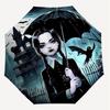 1PC haunted house umbrella Umbrella-8-Rib Reinforced, Automatic Open, Lightweight & Durable, Cute Fashion Accessory for Outdoor, W134