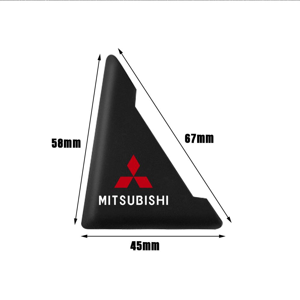 2Pcs Car Door Corner Protective Cover Scratch Protector Silicone Accessories For Mitsubishi 9 Ralliart EX ASX L200 Triton Delica