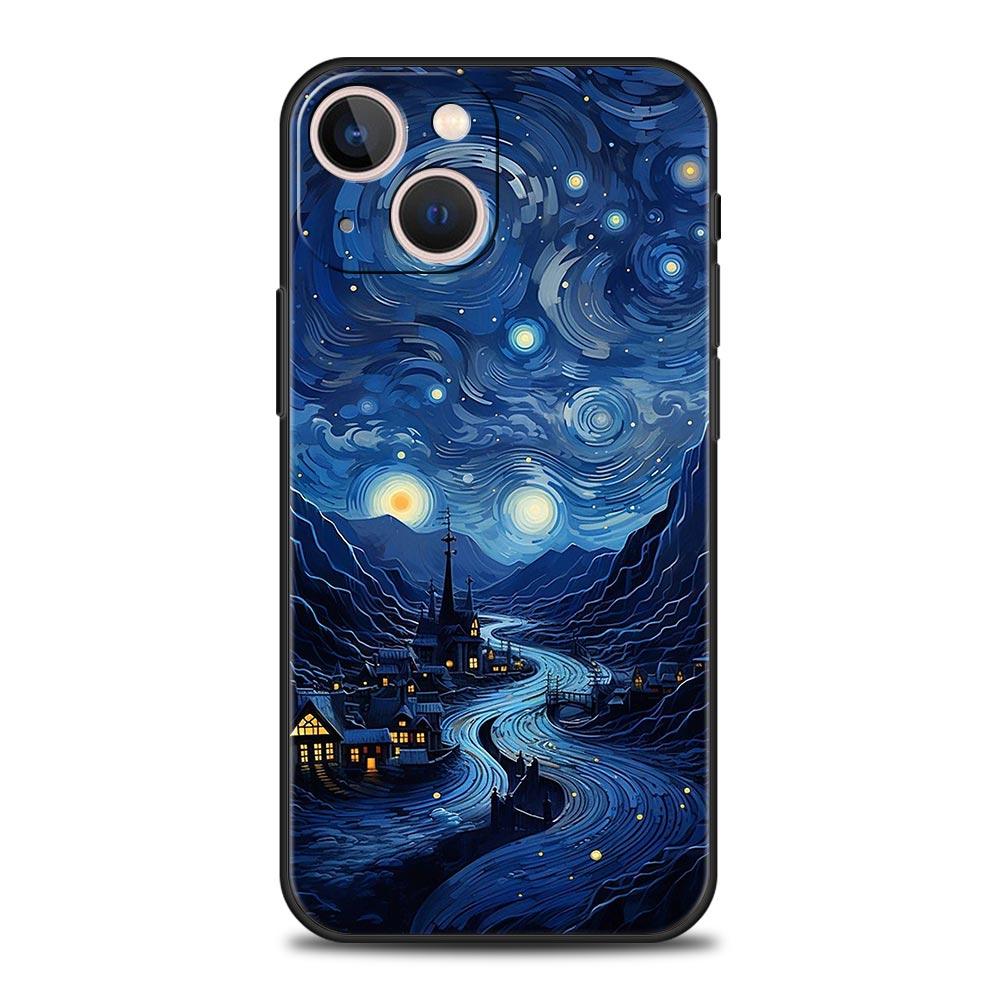Чехол для телефона с изображением пейзажа для iPhone 16 13 15 14 12 11 Pro MAX XR X SE XS 7 8 Plus Мягкий ТПУ Чехол-оболочка