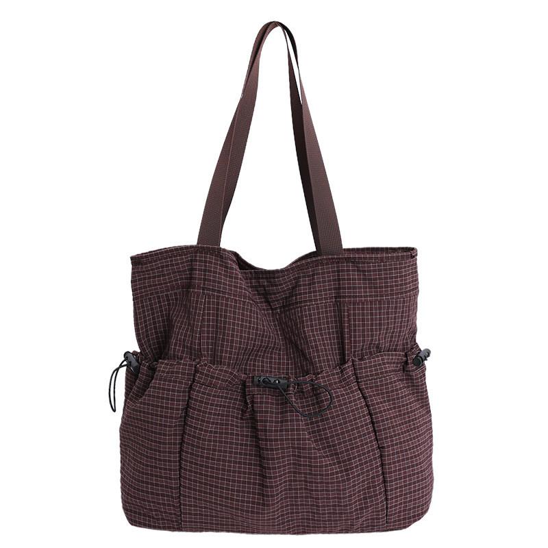 Ladies Nylon Shoulder Tote Bag With Inner Phone Pocket For Daily Outings