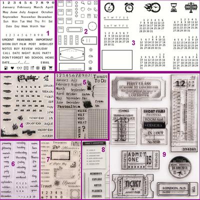 Прозрачные силиконовые прозрачные штампы на день для печати, DIY Скрапбукинг, декор для фотоальбома, художественный календарь, дата, месяц, расписание недели