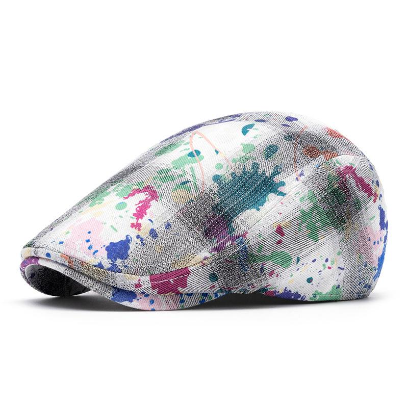 Берет Tie-Dye для женщин, весна-лето, тонкая кепка, кепка Graffiti Forward для мужчин, кепка Newsboy