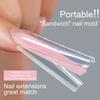 256Pcs/Box Transparent Nail Sandwich Dual Form DIY Tips Nail Extension Form New Nail Tips