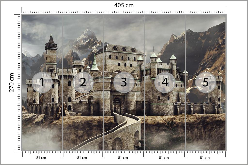 Photomural Medieval Fantasy Castle Structural Vinyl 405x270