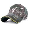 Sports Outdoor Women And Men Pattern Head Cow Cap Baseball Stitching Stitched Embroidered Alphabet Vintage Cotton Washed Neutral Gender  For Hats