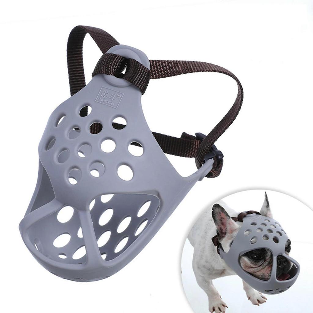 2025 Dog Collar Dog Muzzle for Short Snout Dogs Breathable Holes Prevent Biting Chewing Muzzle for Small/Large Dogs Mesh