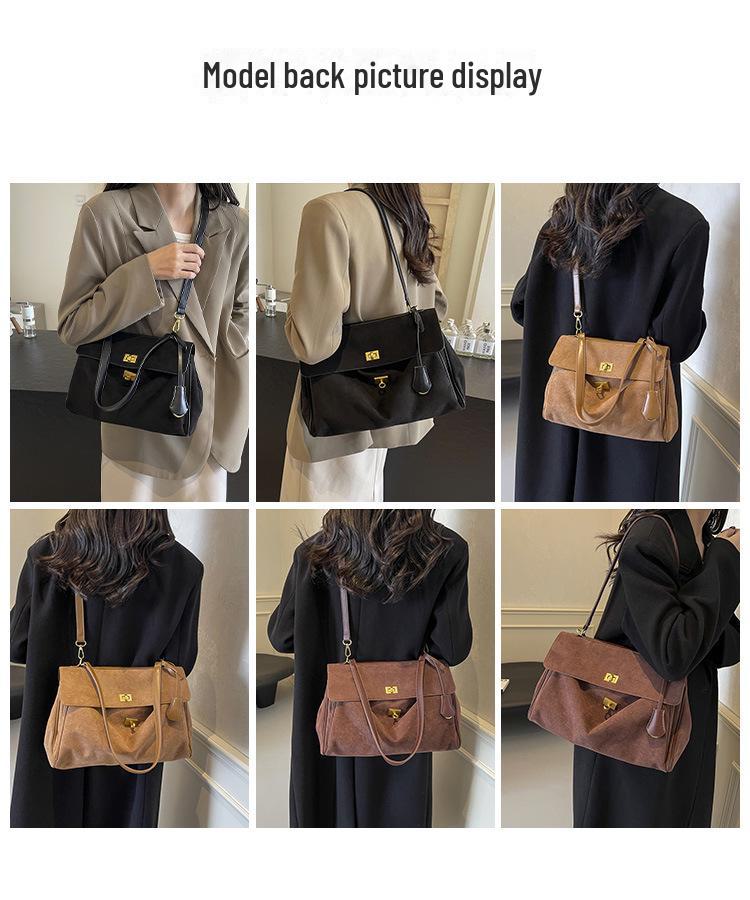 Retro-Style Frosted Texture Women's Commuting Bag 2025 - Large Capacity Shoulder Bag