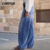 Women's Spring New Retro Wide Leg Jeans Embroidery Stretch Straight Trousers Casual Trousers