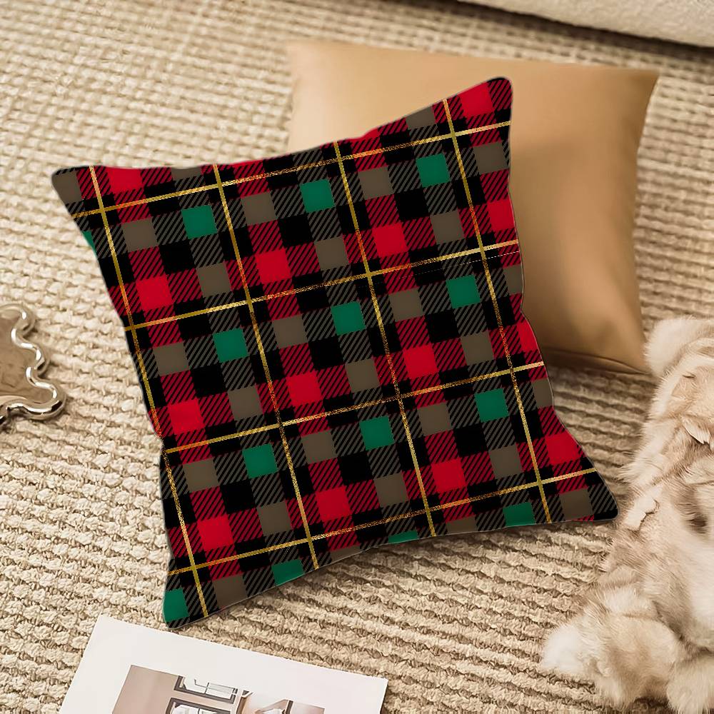 Наволочка «Маленькая рождественская радость» из шелковистого короткого плюша с потайной молнией, пылезащитная наволочка для диванной подушки