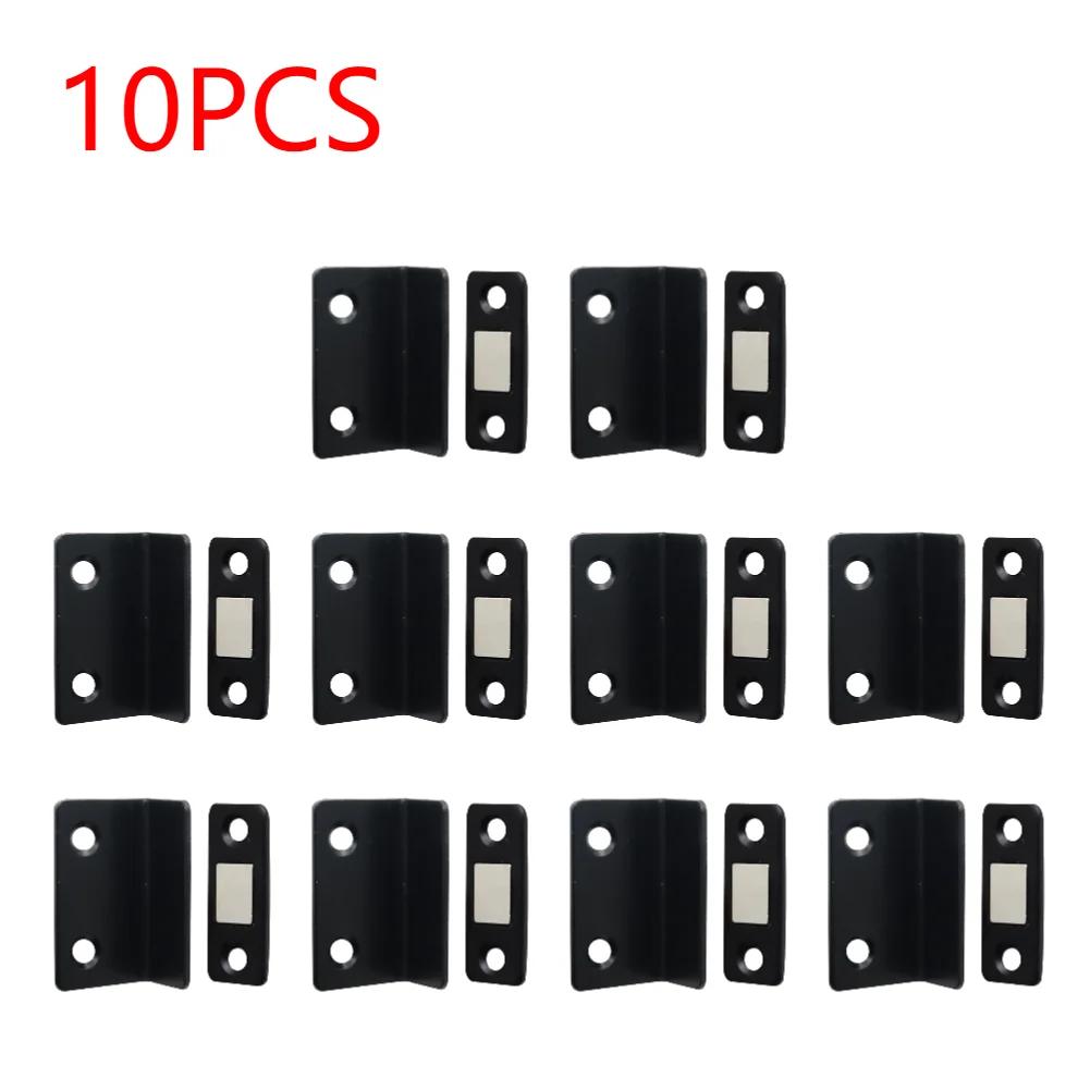 Strong Magnetic Cabinet Catches Punch Free L-Shaped Sliding Door Stop Ultra Thin Invisible Anti Collision Furniture Hardware