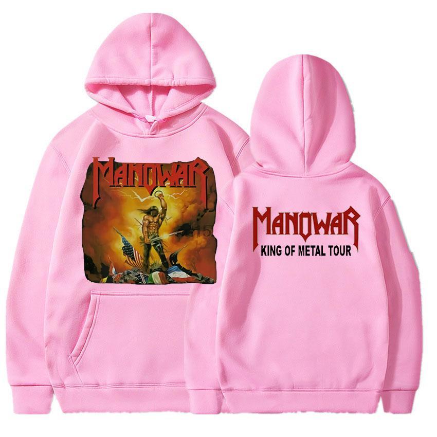 Rare Unisexowar Kings of Metal VTG 1989 Hoodie Cotton Unisex Winter Fleece Fashion Sweatshirt Oversized Harajuku Hip Hop Band Pullover