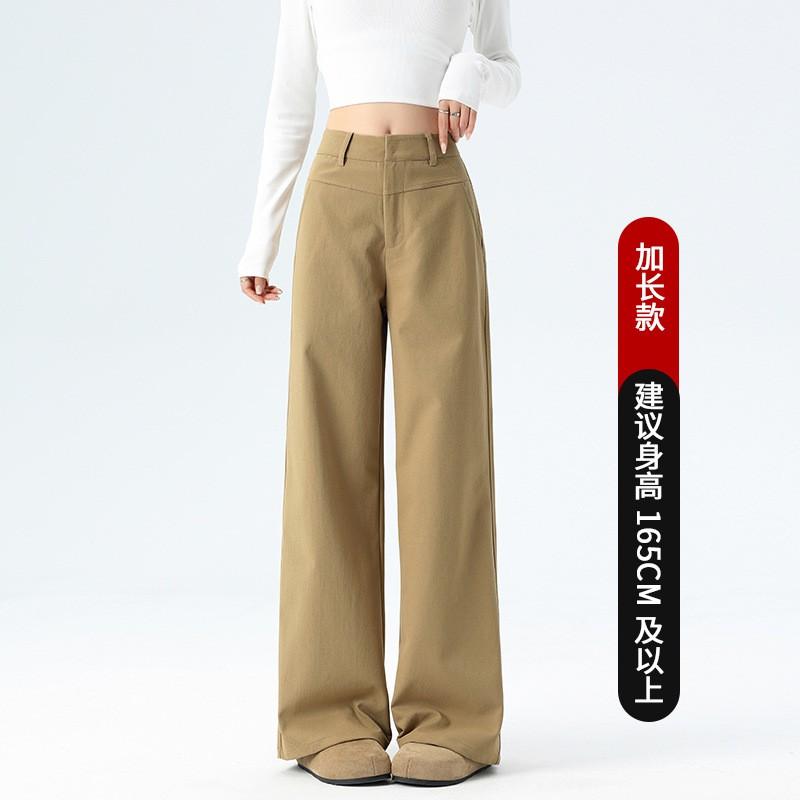 Womens Wide Leg Suit Pants 2026 High Waist Slim Loose Casual Long Trousers Street Style