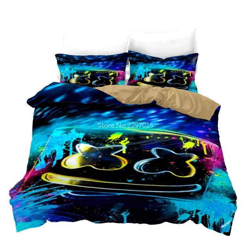 Marshmello Chris Comstock Doctom 3d Bedding Set Printed Duvet Cover Set Pillowcase Twin Full Queen King Bed Linen Set Bedclothes