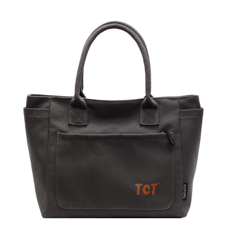 Women's Bag New Shoulder Bag Women's Bag Simple and Fashionable Large Capacity Trend Portable Solid Color Canvas