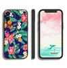 Красочные цветочные листья для Apple iPhone 11 12 13 Max Mini 7 8 X XR XS Pro Plus черный роскошный силиконовый мягкий чехол для телефона