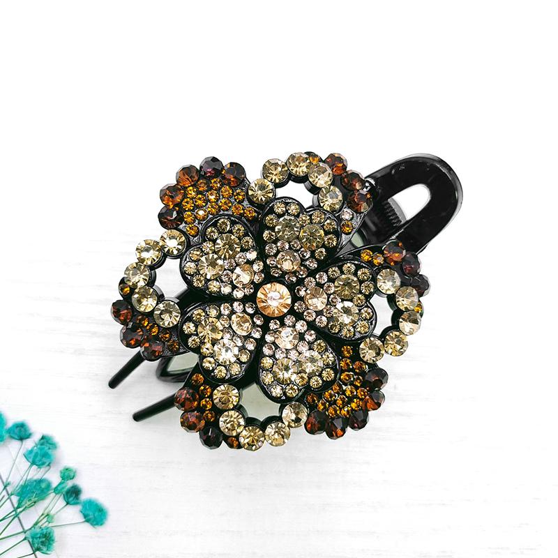 1 шт. Заколки-крабы для волос, Заколки для волос, Шпилька, Женский зажим для волос, Модный зажим-уточка, Пластик, Стразы