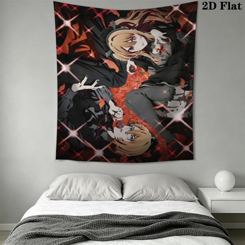 Oshi no K Wall Tapestry Aesthetic Wall Hanging Printed Fabric Blanket Decorative Tapestries for Bedroom Living Room Home Decor