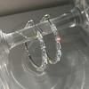 Роскошные серьги-кольца с микро-инкрустацией из циркония для женщин — классический образ знаменитости в европейском и американском стиле