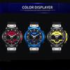 MEGIR Fashion Military Sport Watches for Men Waterproof Quartz Wristwatch Chronograph Luminous Calendar Clock 24-hour 2080