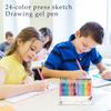 40 Colored Push-Down Neutral Pen With High Beauty Value For Student Sketching And Drawing, Fast-Drying And Ink-Lasting,20ml