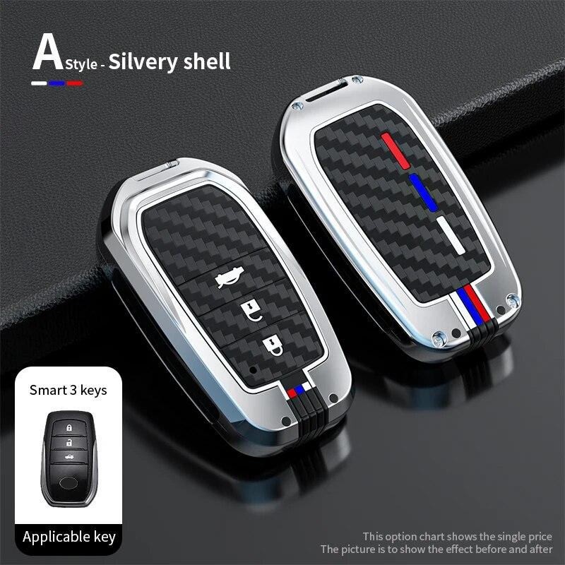 Чехол для автомобильного ключа из цинкового сплава для Toyota RAV4 Highland Coralla Hilux Fortuner Land Cruiser Camry Crown, брелок для ключей, аксессуары