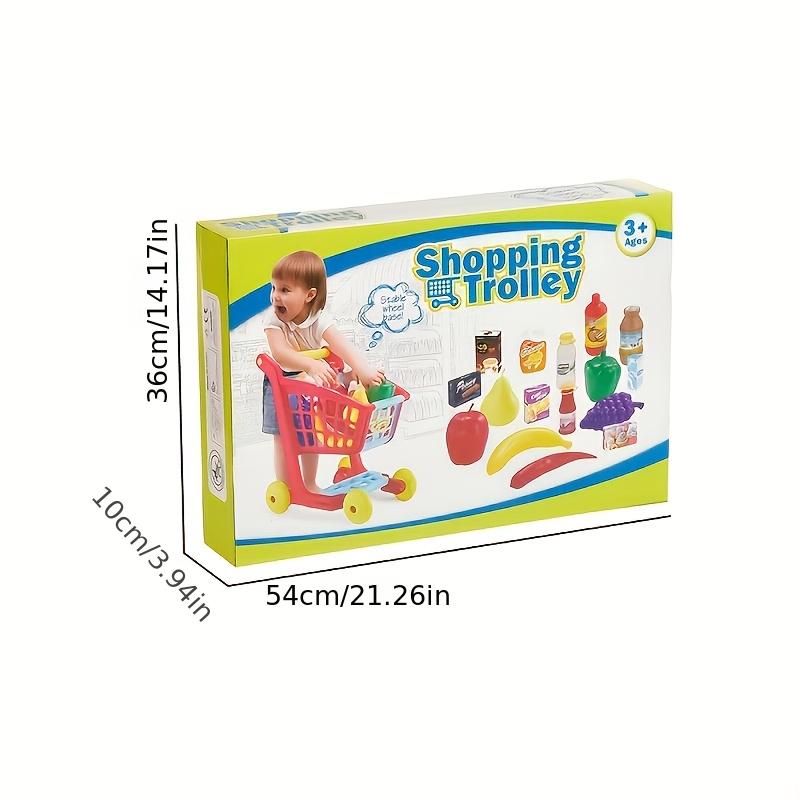 Мини игрушечная тележка для покупок, развивающая игрушка для детей, тележка для ролевых игр в супермаркете, подарок на вечеринку