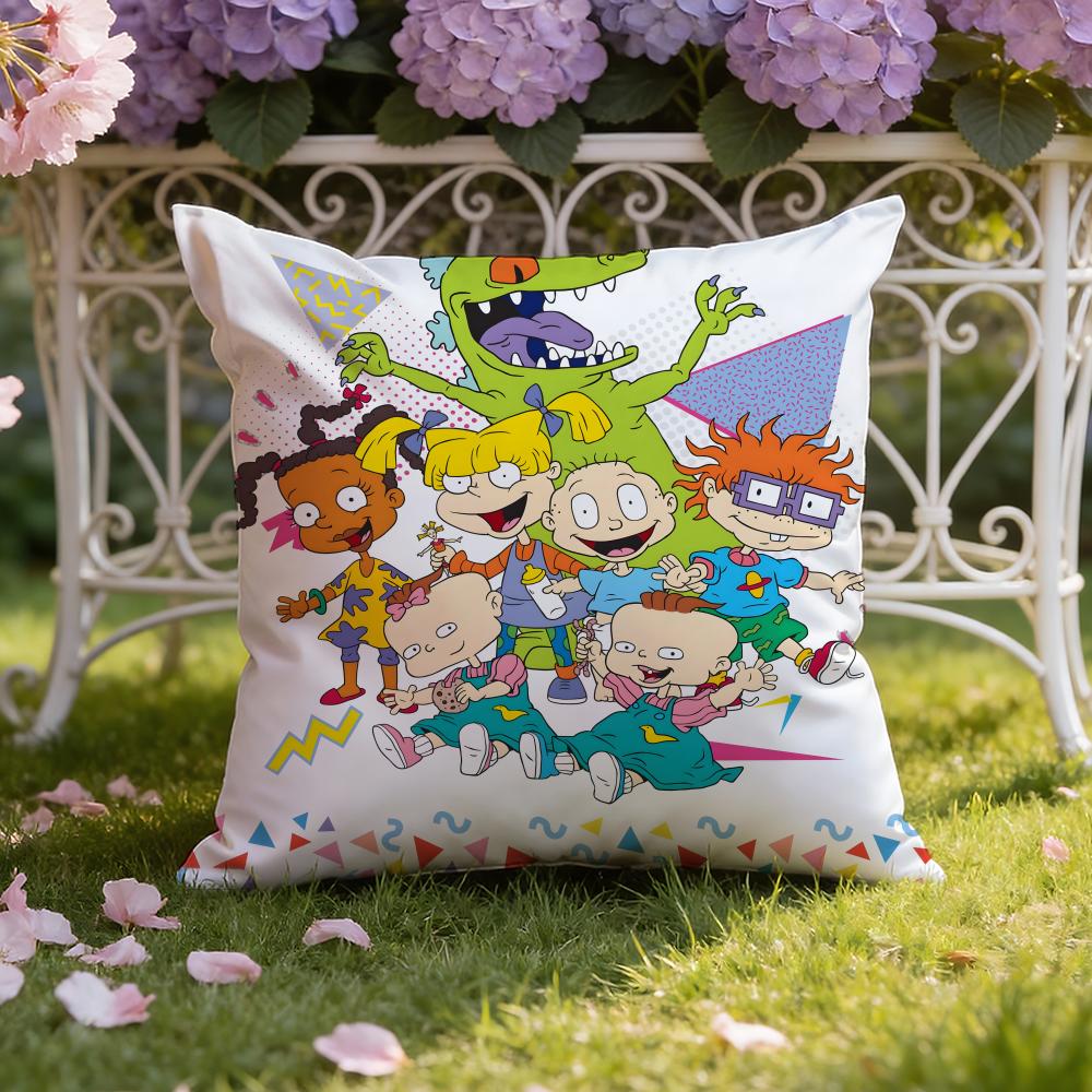 Аниме мультфильм R-Rugrats Наволочка для дома и автомобиля Двухсторонний чехол на подушку: Двусторонняя конструкция для максимального комфорта