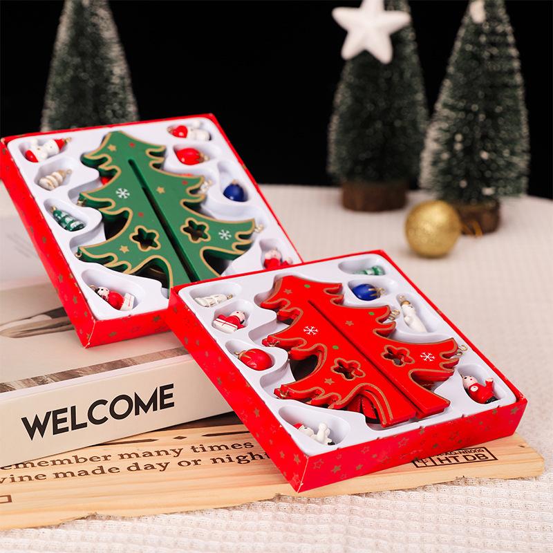 1 штДетский, ручной работы, своими руками, новогодний декор, рождественская елка, стерео деревянная рождественская елка