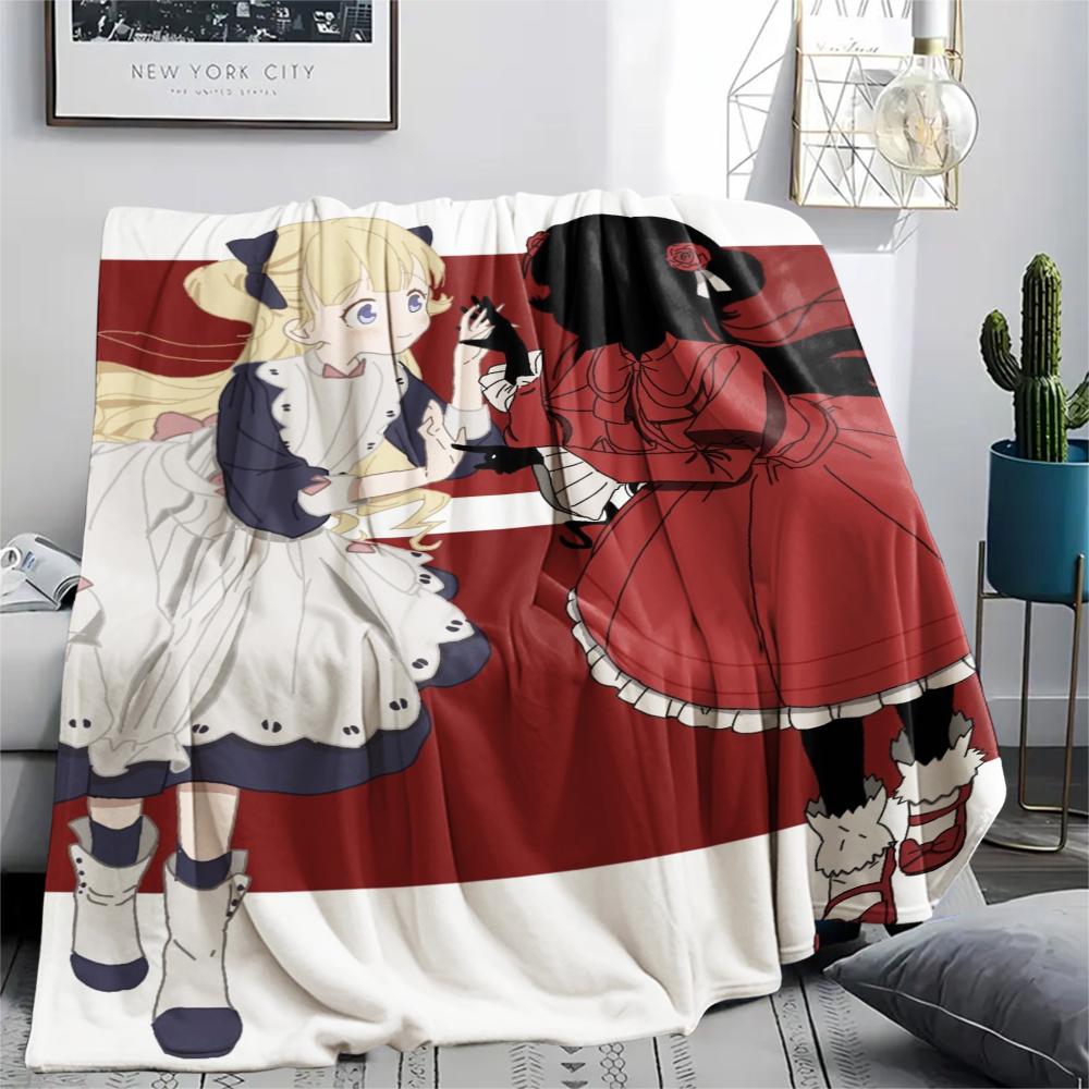 1PC Shadows House Print Flannel Blanket, High quality Comfortable for All Seasons, Home Decor, Warmth and Comfort, Perfect for Christmas Gifts153