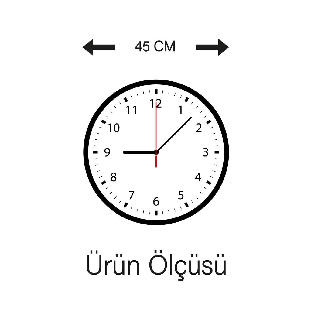 Retro Design Wall Clock 45x45cm