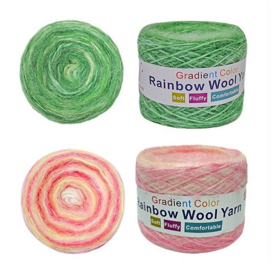 1 рулон пряжи градиента 133,9 дюйма пряжа мохеровая пряжа пряжа из смеси акрила и шерсти