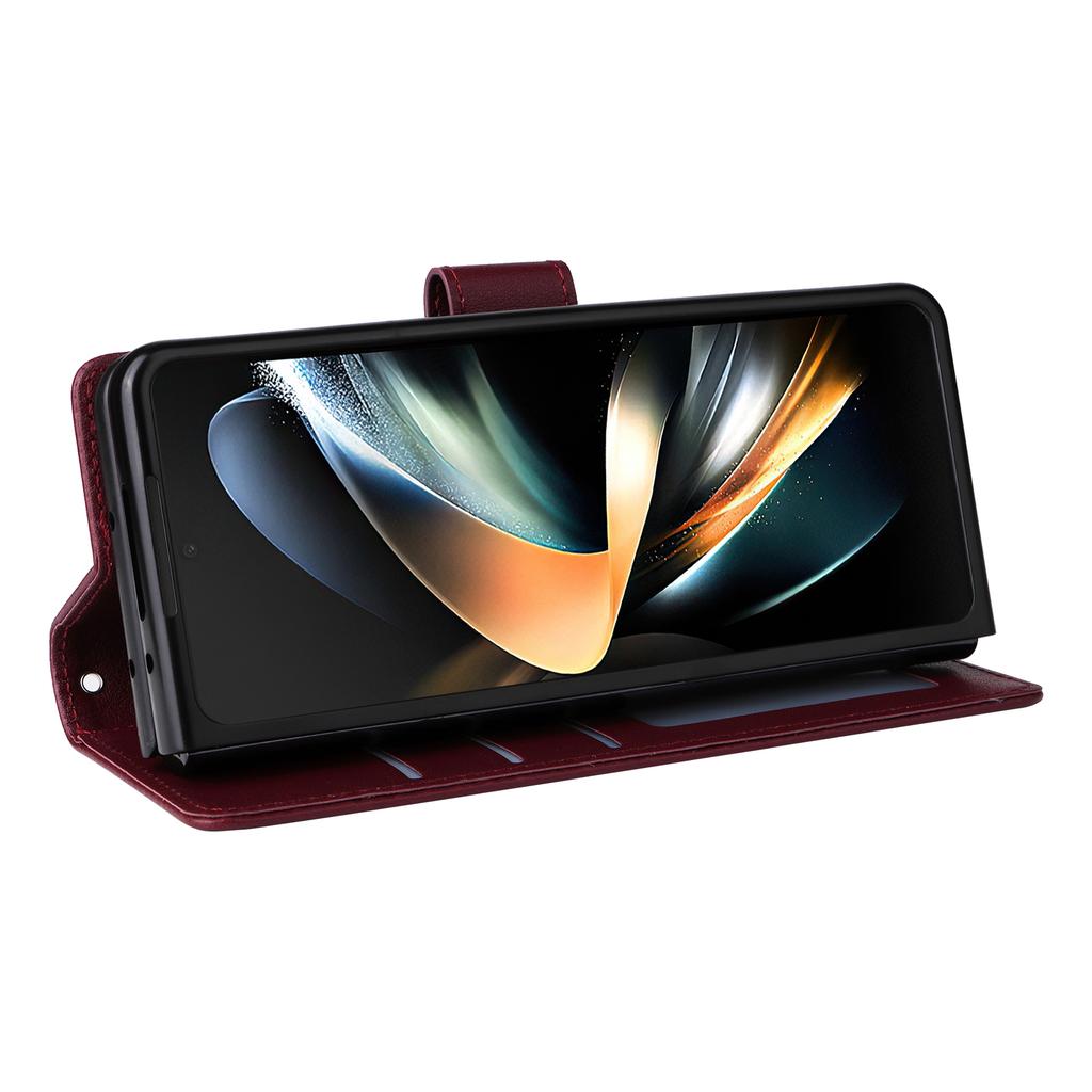 Чехол для Samsung Galaxy Z Fold4 5G из искусственной кожи с 3 отделениями для карт