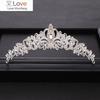 Модная свадебная корона тиара свадебные аксессуары для волос серебряные хрустальные короны принцессы свадебный головной убор женские украшения для волос
